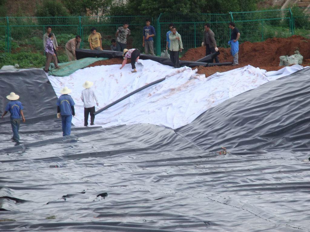 高密聚乙烯(hdpe)国产AV麻豆系列膜在填埋複合防滲層中的應用